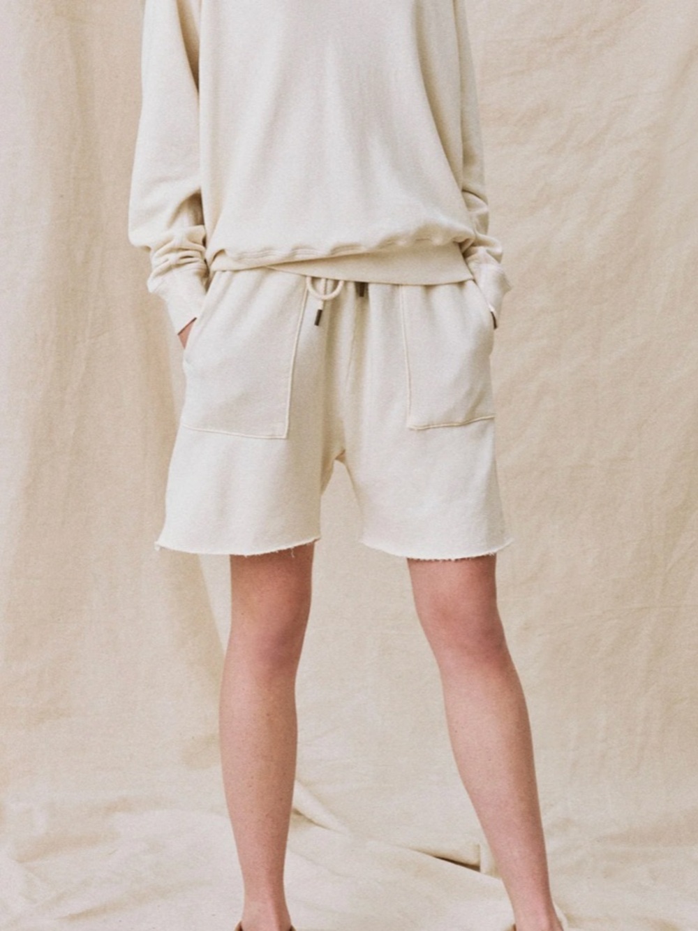 The Great. Patch Pocket Shorts Washed White Size 1 Small